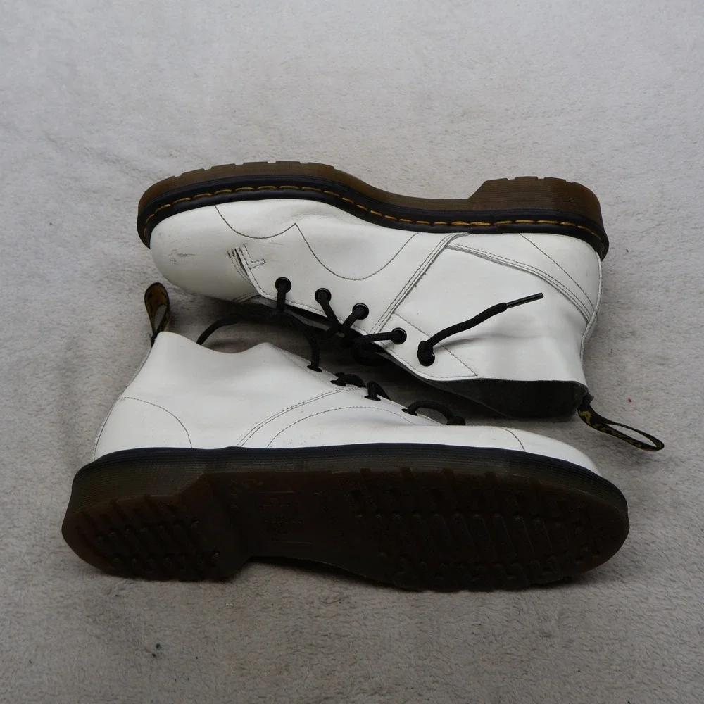 Dr. Martens Unisex M10 W11 Combat Boots White Church Ankle Lace Up Casual AW004